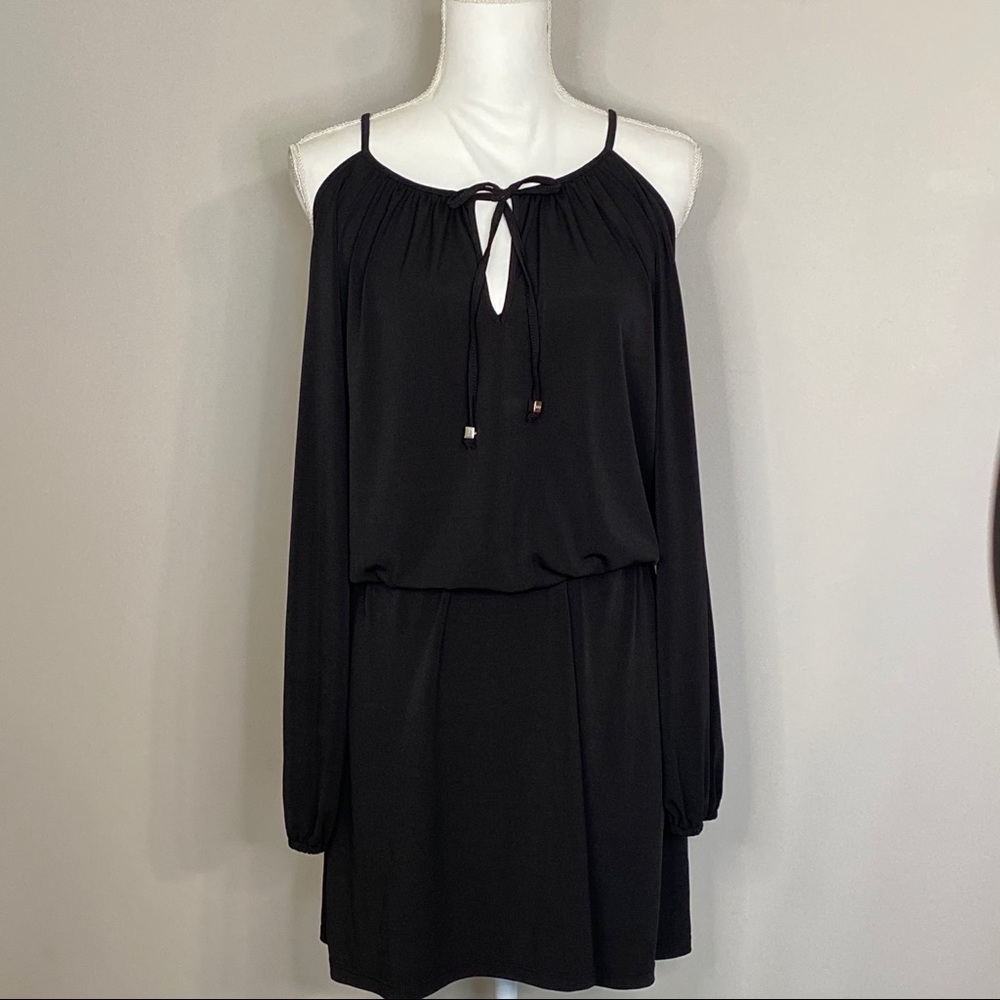 Michael Kors Black Skirt Cold Shoulder Jumper